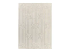 Alfombra De Salón-Alfombra interior - geométrico con relieve - plata - 133 x 190 cm - BARESA Plateado
