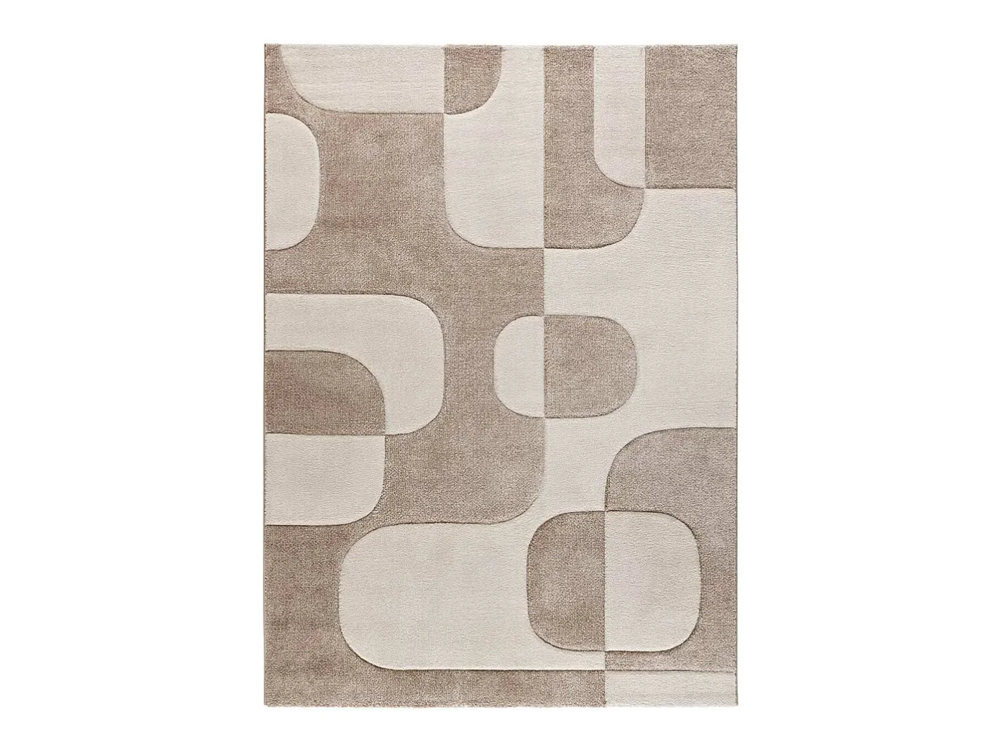 Alfombra interior - geométrico - - 80 x 150 cm - LENA Crema Discount