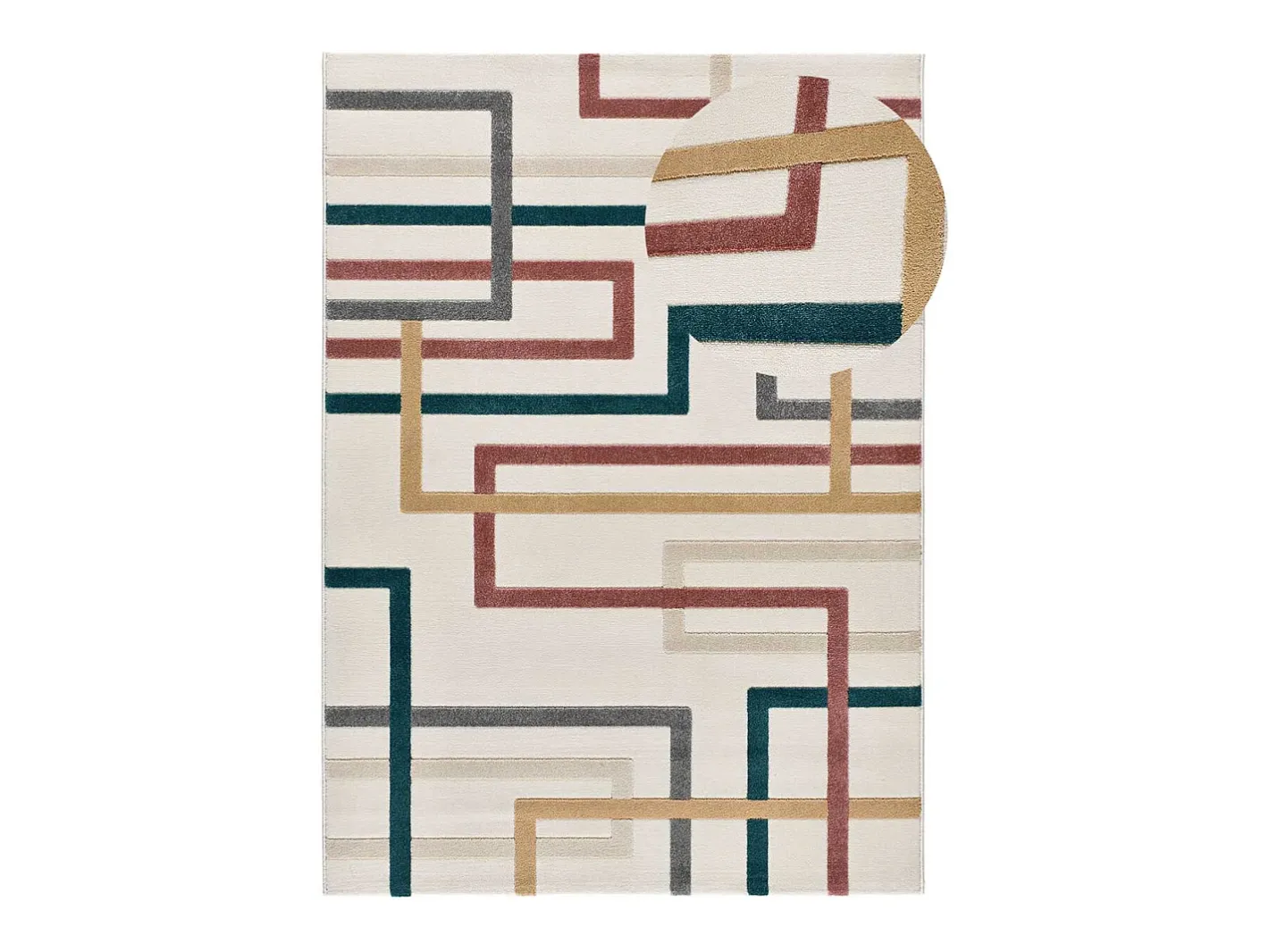 Alfombra De Salón-Alfombra interior - geométrico con relieve - - 80 x 150 cm - KARISMA Multicolor