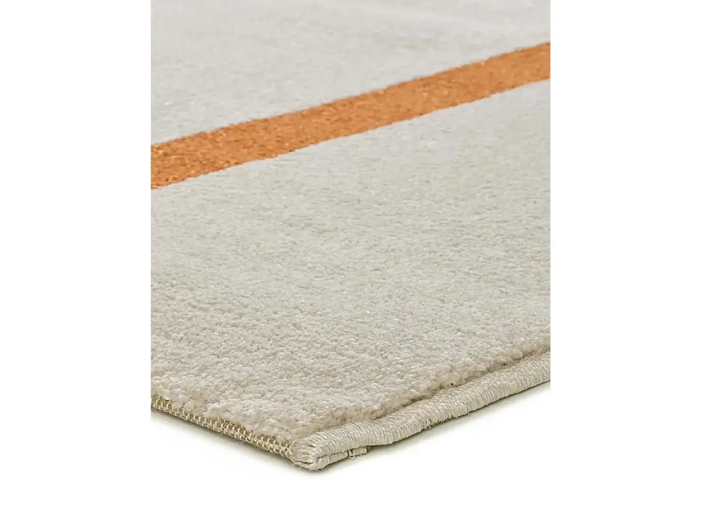 Alfombra De Salón-Alfombra interior - geométrico - beige / naranja - 80 x 150 cm - LESSIA Naranja / Beige