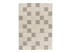 Alfombra De Salón-Alfombra interior - geométrico con relieve - - 80 x 150 cm - VERONA Crema