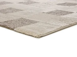 Alfombra De Salón-Alfombra interior - geométrico con relieve - - 80 x 150 cm - VERONA Crema