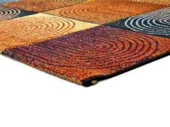 Alfombra interior - geométrico - multicolor - 160 x 230 cm - SYBIL Naranja / Azul / Amarillo / Multicolor Discount