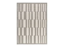 New Alfombra interior - geométrico con relieve - - 133 x 190 cm - BARESA Gris / Blanco