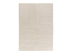 Alfombra De Salón-Alfombra interior - geométrico con relieve - - 160 x 230 cm - VERONA Crema