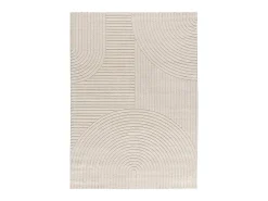 Alfombra De Salón-Alfombra interior - geométrico con relieve - - 160 x 230 cm - VERONA Crema