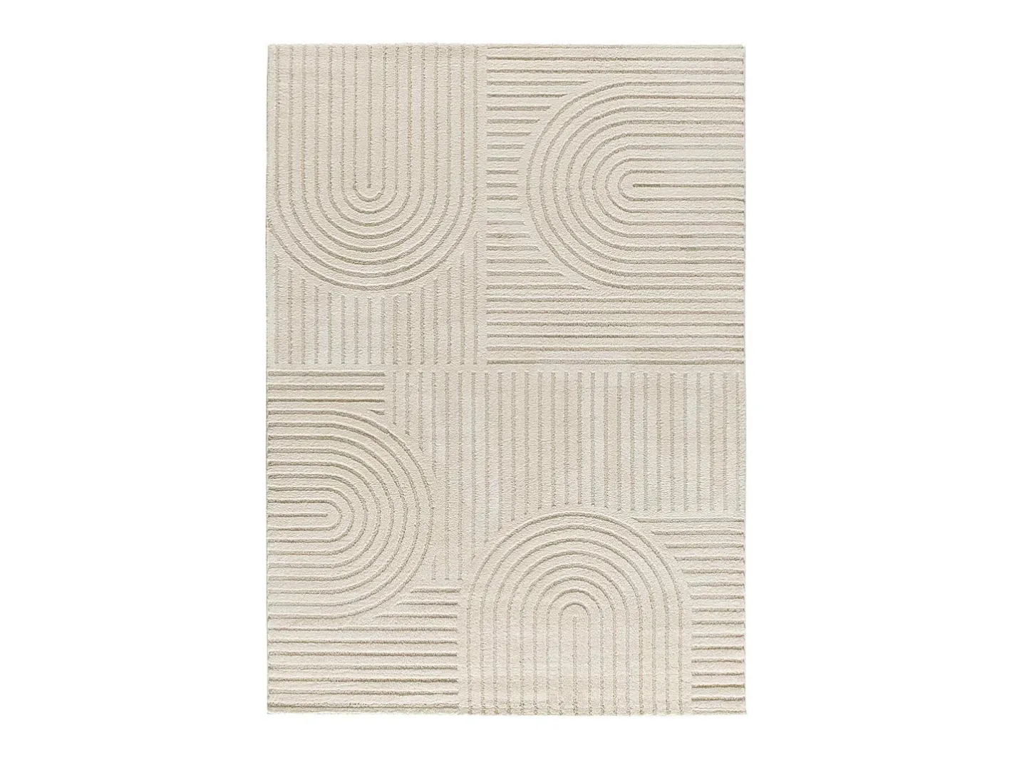 Online Alfombra interior - geométrico con relieve - - 160 x 230 cm - VERONA Crema