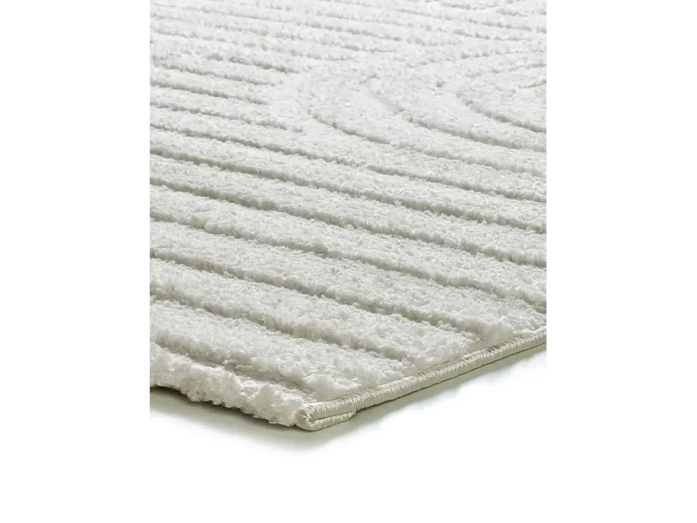 Discount Alfombra interior - geométrico con relieve - - 152 x 235 cm - JUNO Blanco