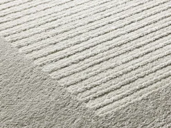 Alfombra interior - geométrico con relieve - plata - 160 x 230 cm - FLORA Plateado