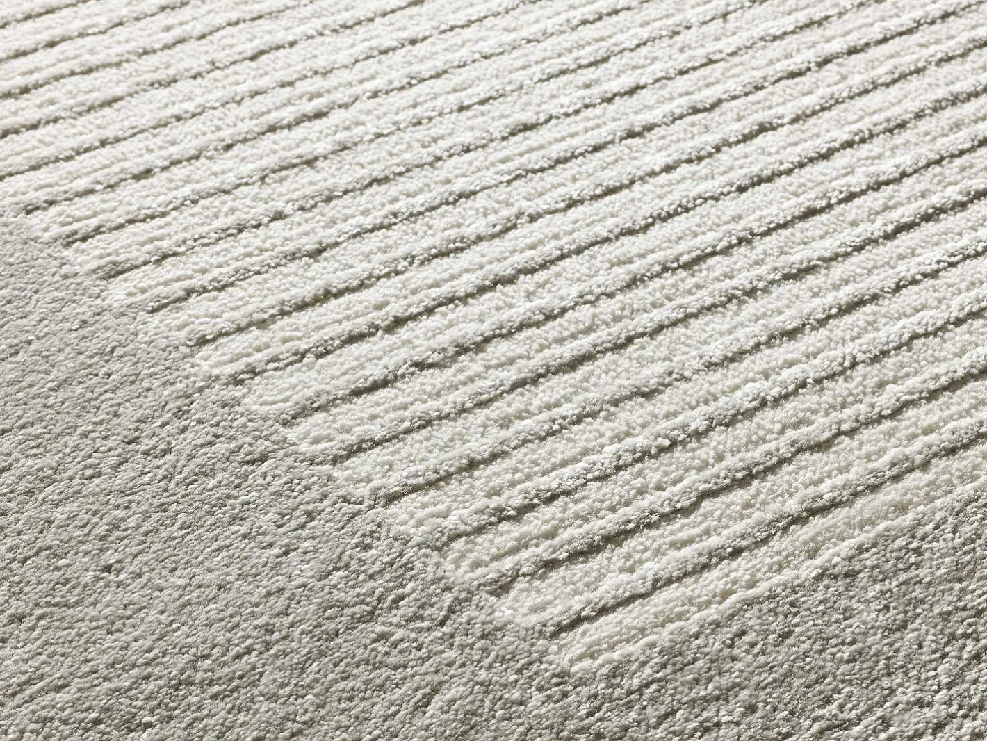 Alfombra interior - geométrico con relieve - plata - 160 x 230 cm - FLORA Plateado