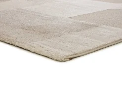 Alfombra interior - geométrico con relieve - - 80 x 150 cm - VERONA Crema