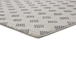 Alfombra interior - geométrico con relieve - plata - 133 x 190 cm - BARESA Plateado Discount