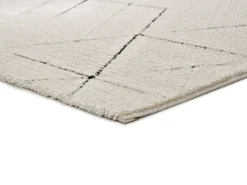 Alfombra interior - geométrico con relieve - blanco - 160 x 230 cm - TURIN Negro / Blanco Best