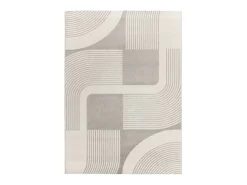 Sale Alfombra interior - geométrico con relieve - plata - 80 x 150 cm - FLORA Plateado