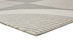 Sale Alfombra interior - geométrico con relieve - plata - 80 x 150 cm - FLORA Plateado