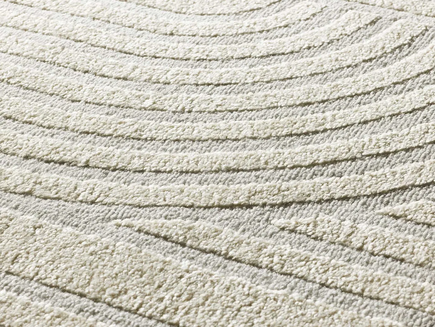 Alfombra De Salón-Alfombra interior - geométrico con relieve - plata - 160 x 230 cm - BARESA Plateado