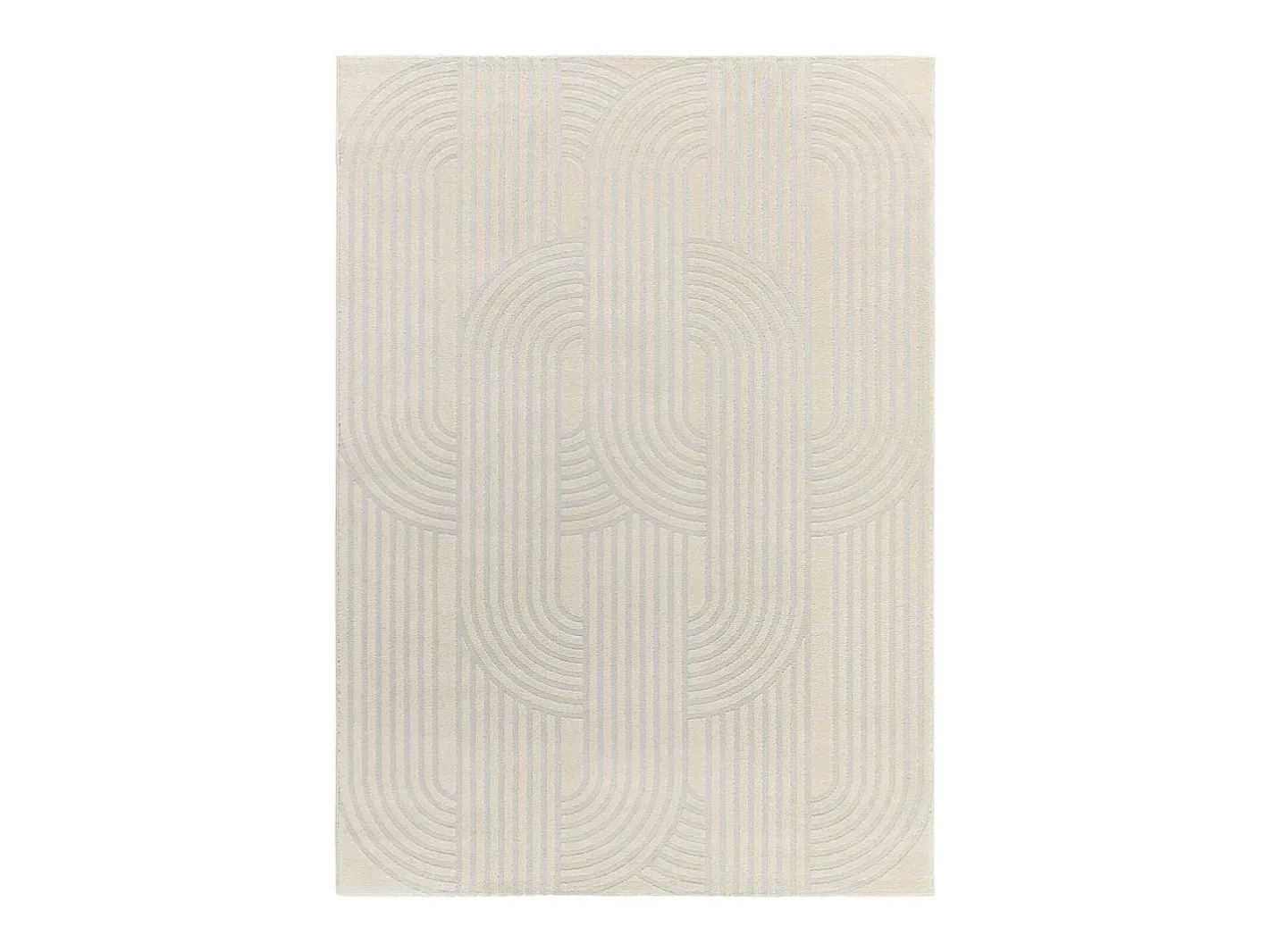 Alfombra De Salón-Alfombra interior - geométrico con relieve - plata - 160 x 230 cm - BARESA Plateado