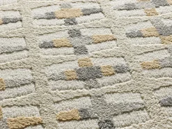 Alfombra interior - geométrico con relieve - multicolor - 200 x 290 cm - BARESA Beige Hot