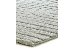 Alfombra interior - geométrico con relieve - gris - 126 x 190 cm - JUNO Gris claro Discount