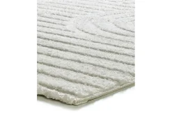 New Alfombra interior - geométrico con relieve - - 126 x 190 cm - JUNO Blanco