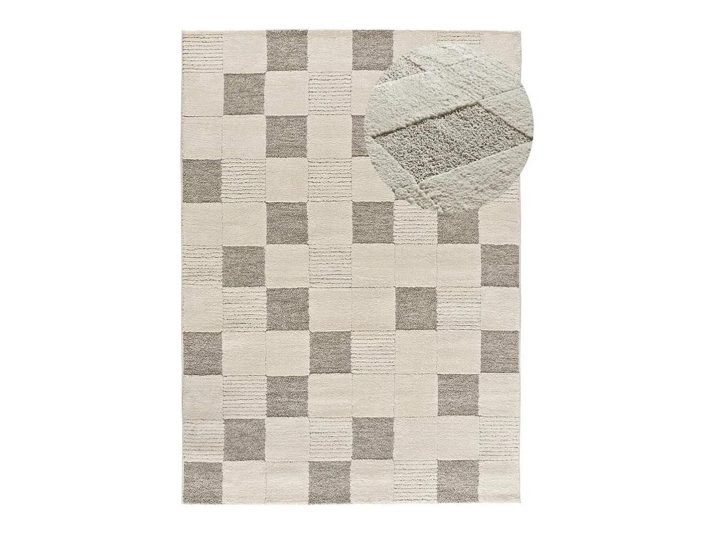 Alfombra interior - geométrico con relieve - - 120 x 170 cm - VERONA Crema Hot