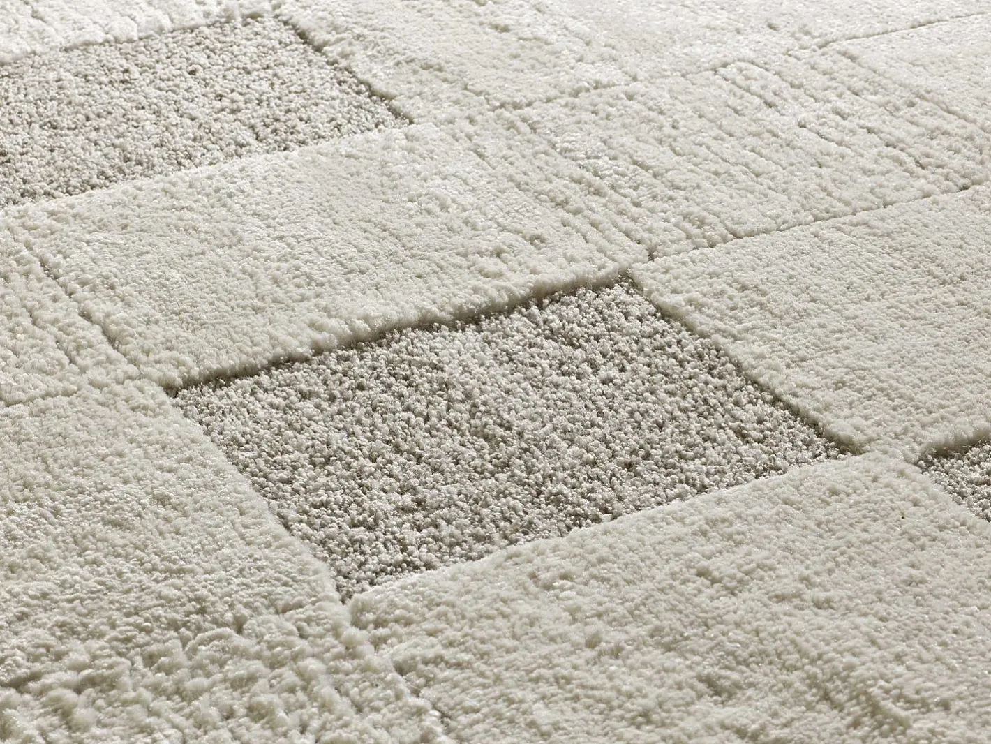 Alfombra interior - geométrico con relieve - - 120 x 170 cm - VERONA Crema Hot