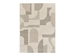 Alfombra interior - geométrico con relieve - - 80 x 150 cm - VERONA Crema Discount