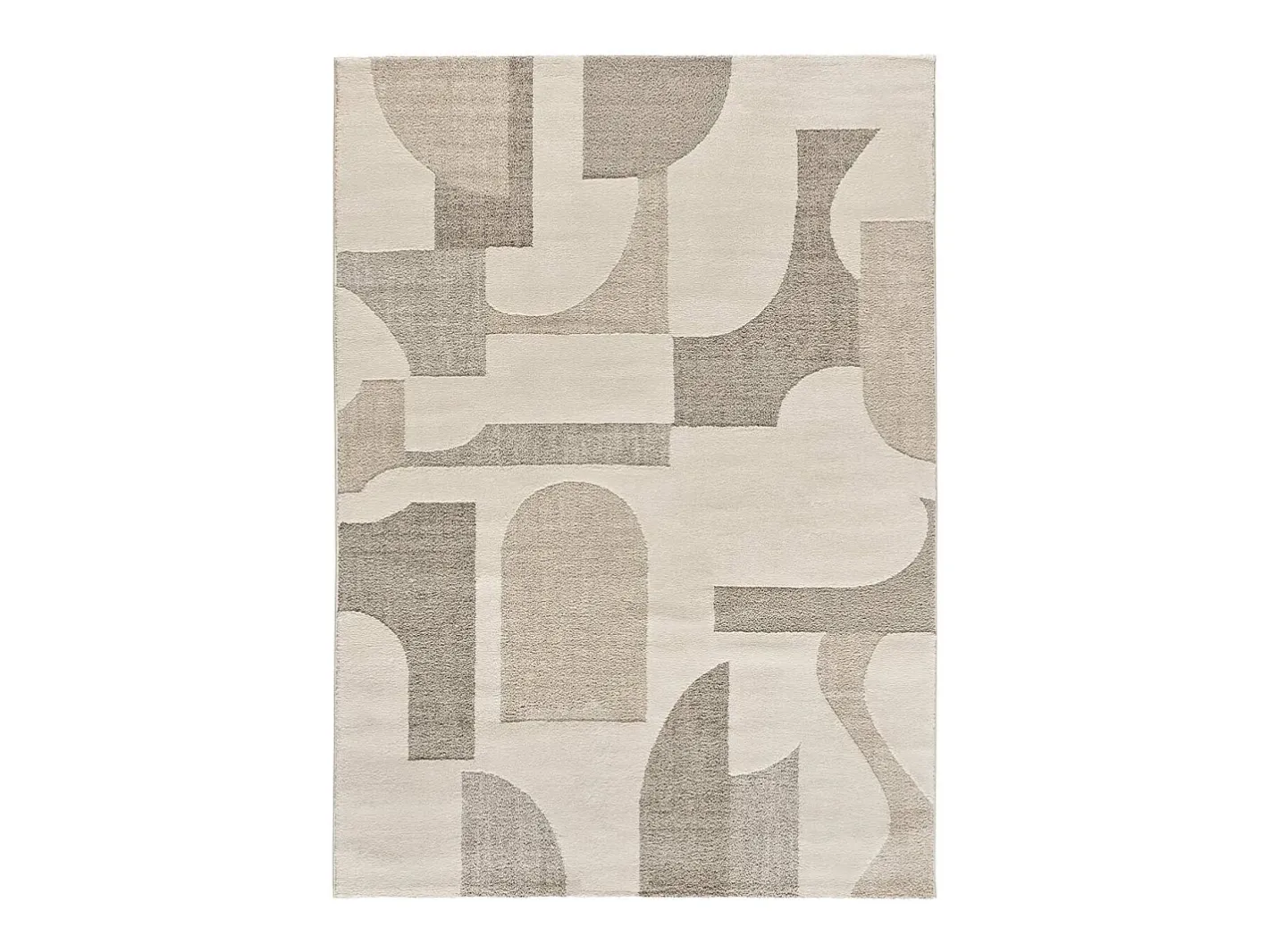Alfombra interior - geométrico con relieve - - 80 x 150 cm - VERONA Crema Discount