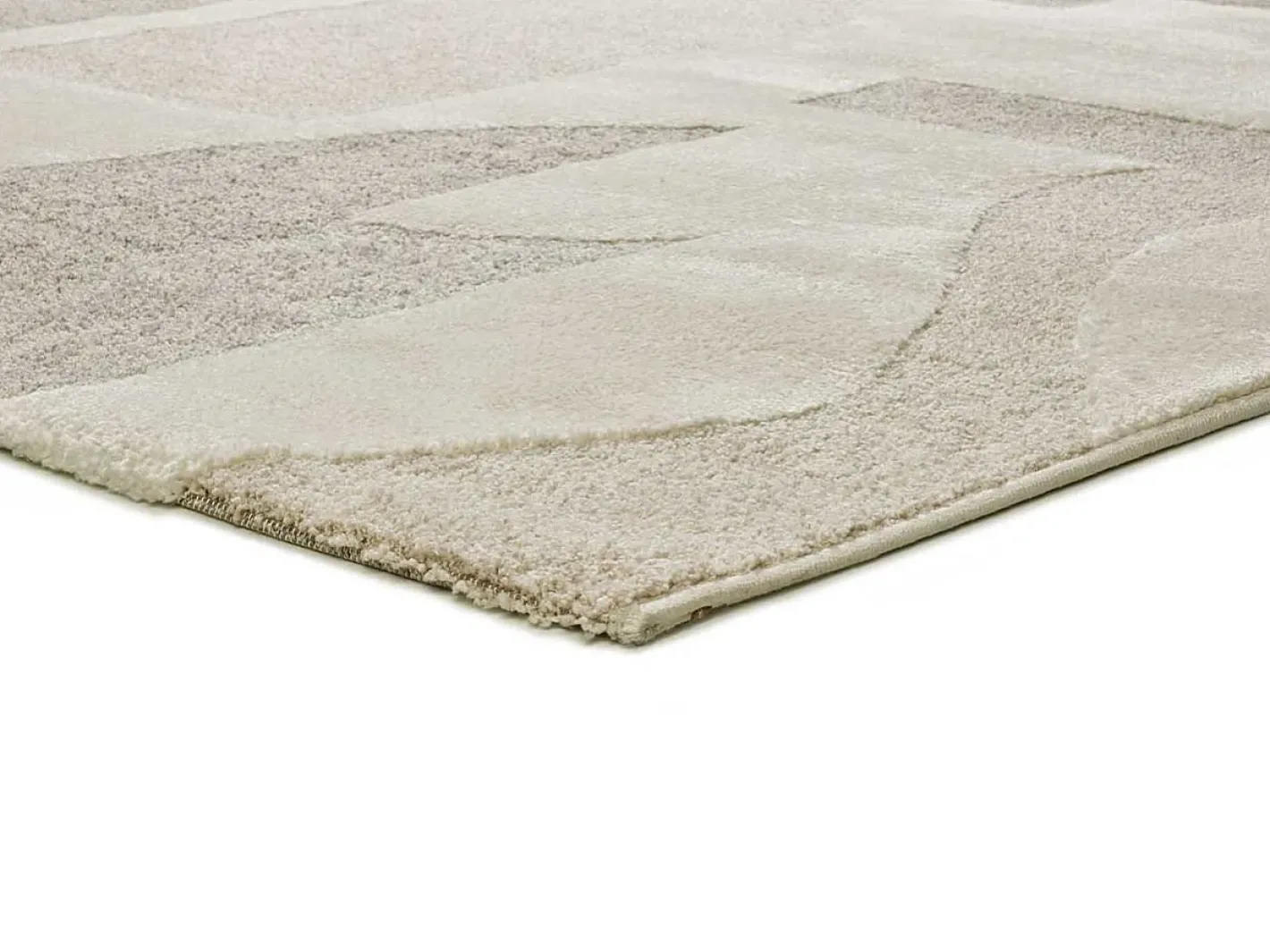 Alfombra interior - geométrico con relieve - - 80 x 150 cm - VERONA Crema Discount