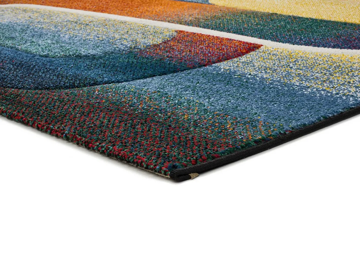 Hot Alfombra interior - geométrico - multicolor - 140 x 200 cm - SYBIL Naranja / Violeta / Azul / Beige / Amarillo / Multicolor