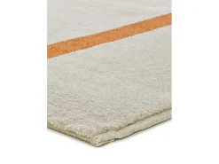 Alfombra interior - geométrico - beige / naranja - 140 x 200 cm - LESSIA Naranja / Beige Discount