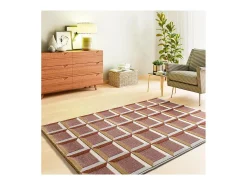 Online Alfombra interior - geométrico con relieve - caldera - 160 x 230 cm - AMARA Cobrizo