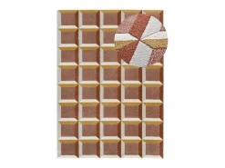 Online Alfombra interior - geométrico con relieve - caldera - 160 x 230 cm - AMARA Cobrizo