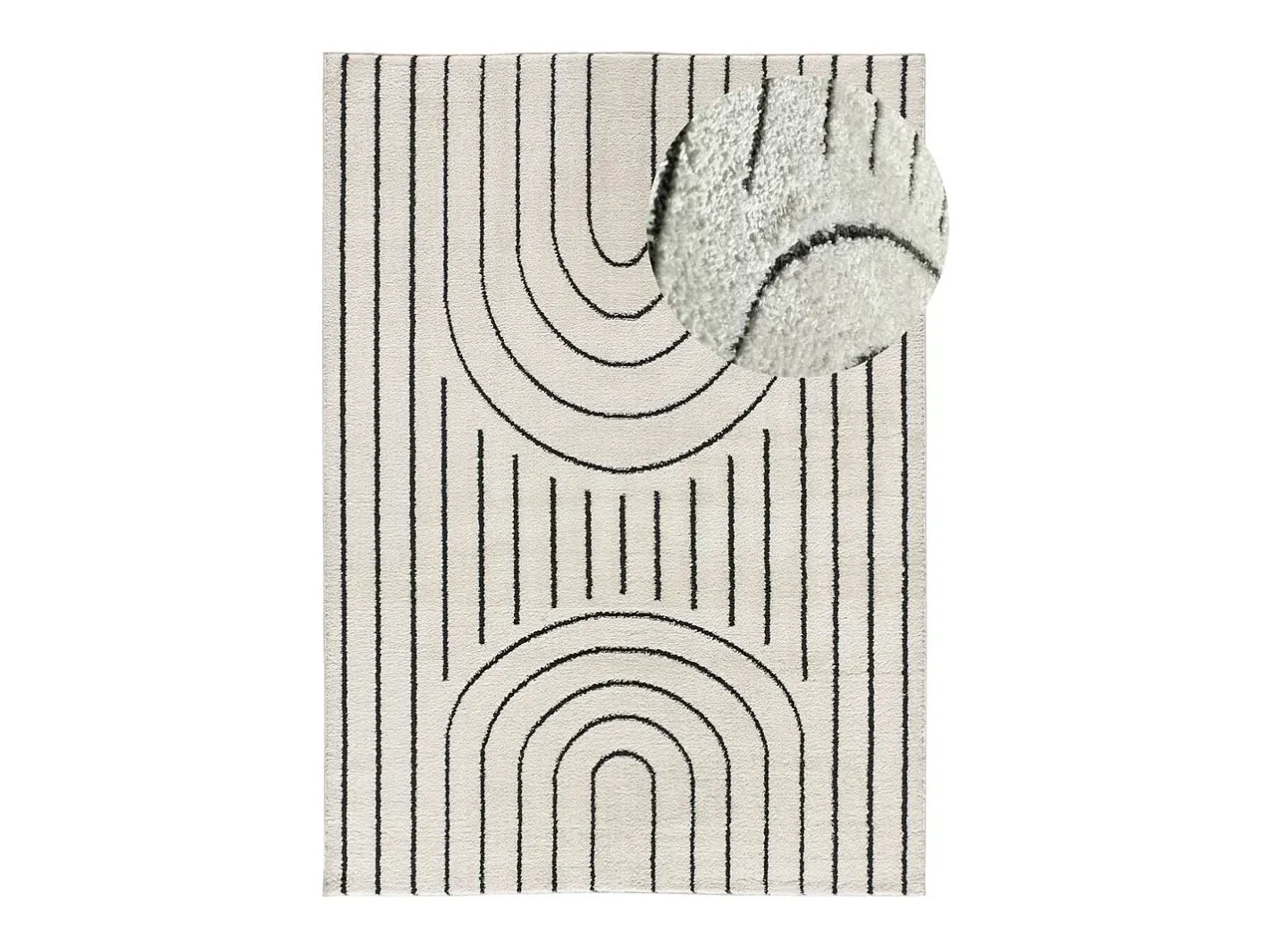 Alfombra De Salón-Alfombra interior - geométrico - - 120 x 170 cm - BLANCHE Blanco