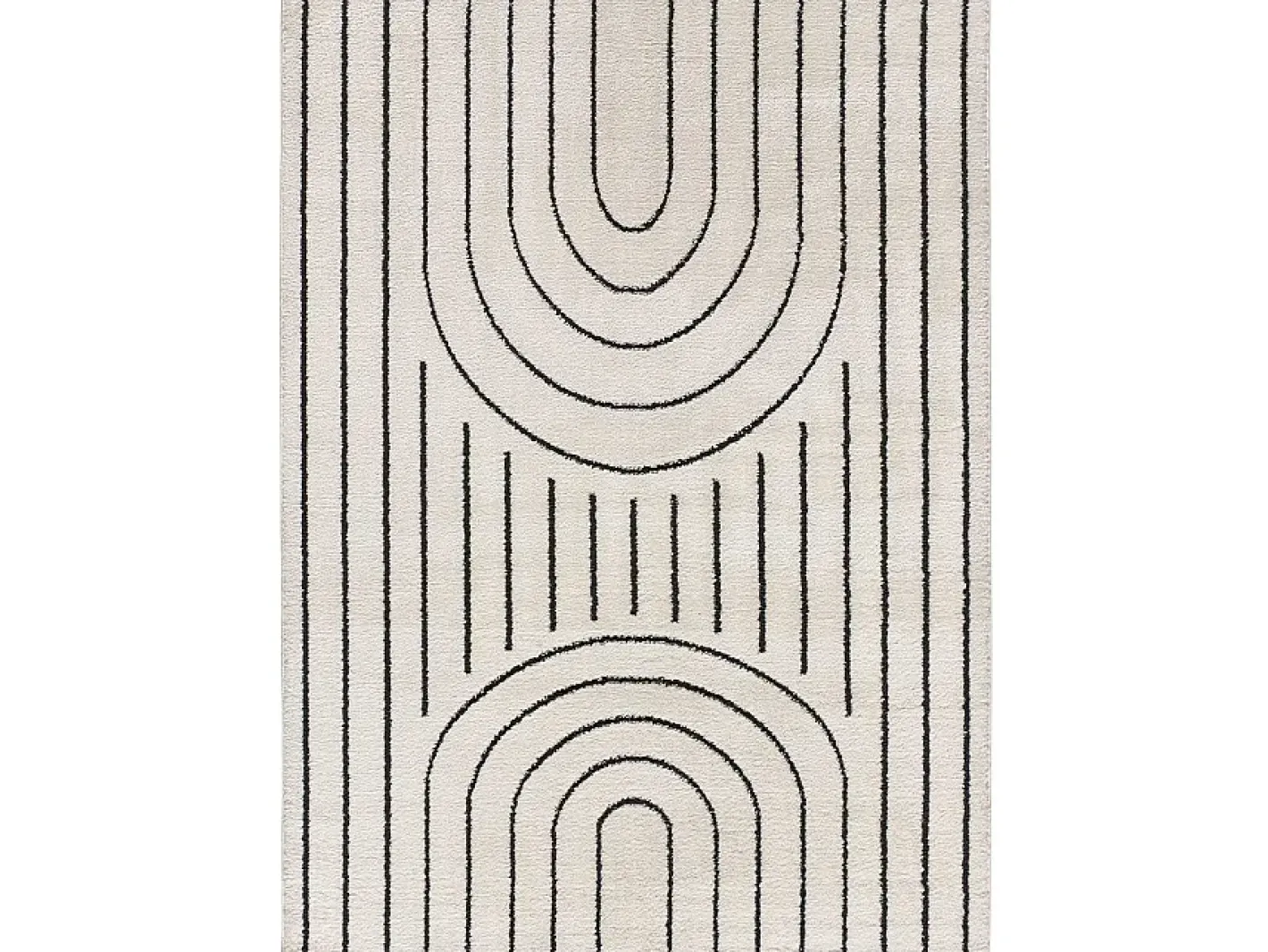 Alfombra De Salón-Alfombra interior - geométrico - - 120 x 170 cm - BLANCHE Blanco