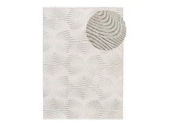 Best Alfombra interior - geométrico con relieve - crema - 160 x 230 cm - ESTILO Blanco