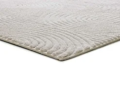 Best Alfombra interior - geométrico con relieve - crema - 160 x 230 cm - ESTILO Blanco