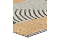 Best Alfombra interior - geométrico - gris - 60 x 120 cm - GLADYS Gris / Mostaza