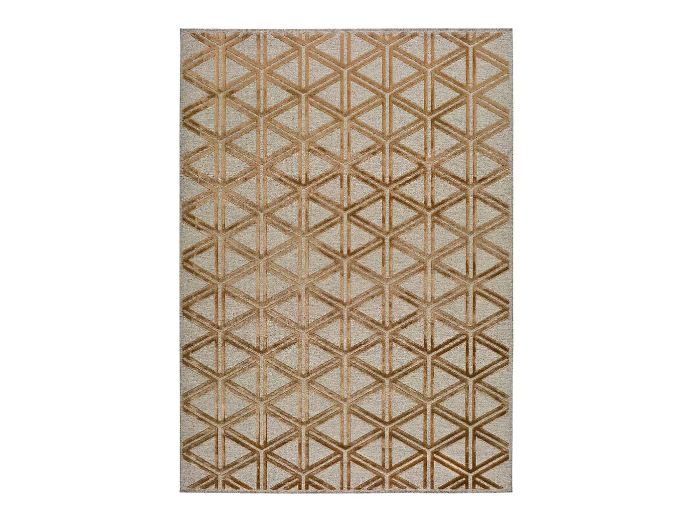 Alfombra De Salón-Alfombra interior - geométrico - cobre - 67 x 105 cm - LANA Cobrizo