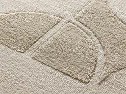 Alfombra De Salón-Alfombra interior - geométrico con relieve - - 133 x 190 cm - FLORA Blanco