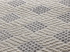 Alfombra interior - geométrico con relieve - plata - 80 x 150 cm - BARESA Plateado Sale