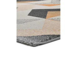 Alfombra De Salón-Alfombra interior - geométrico - gris - 60 x 120 cm - GLADYS Gris / Mostaza