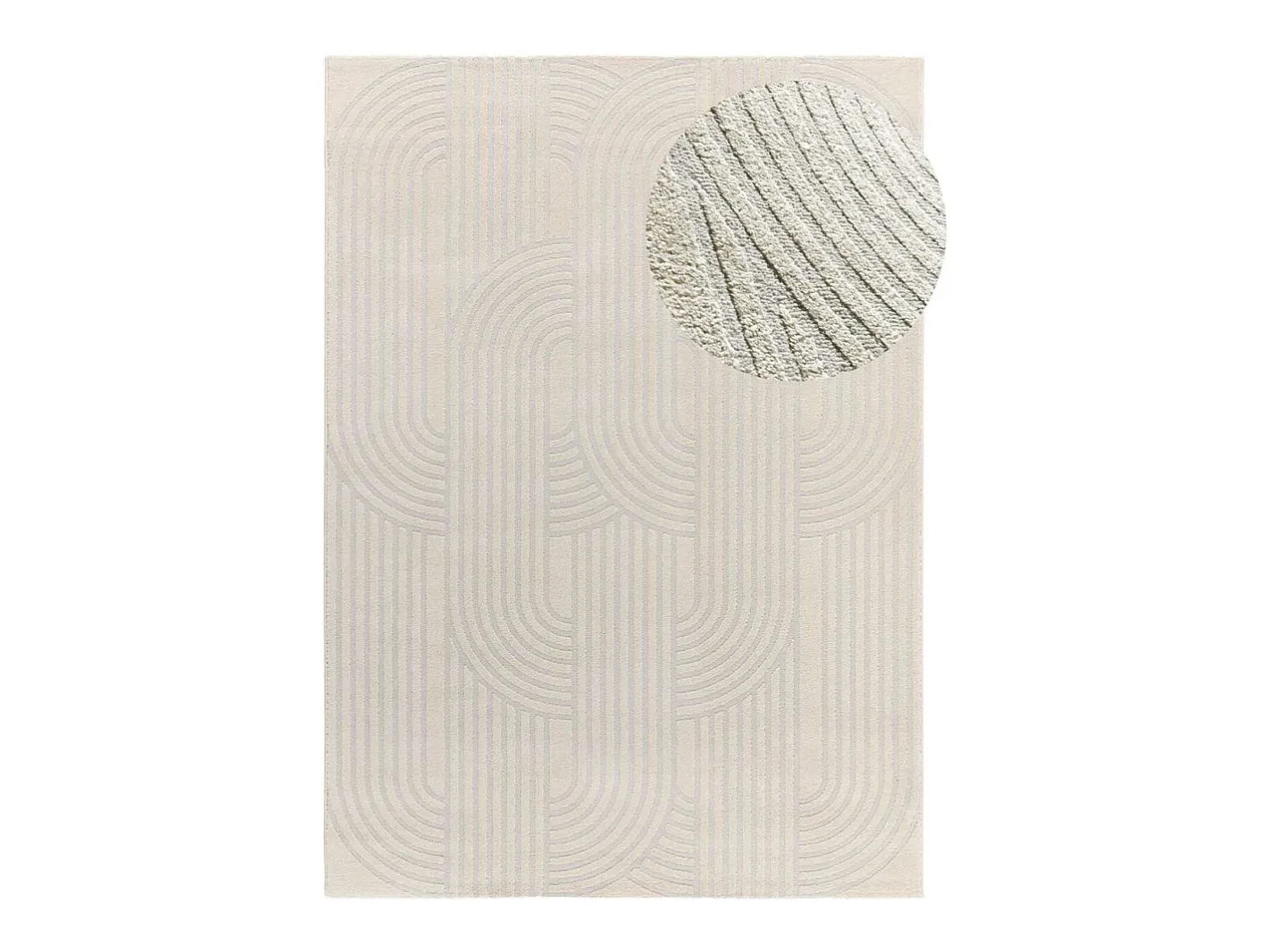 Alfombra interior - geométrico con relieve - plata - 80 x 150 cm - BARESA Plateado Hot