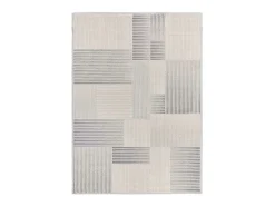 Alfombra De Salón-Alfombra interior - geométrico con relieve - - 133 x 190 cm - BARESA Gris