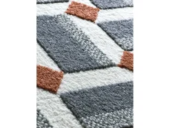 Alfombra De Salón-Alfombra interior - geométrico con relieve - - 160 x 230 cm - AMARA Azul / Blanco