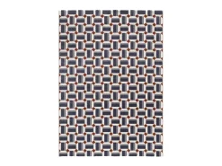 Alfombra De Salón-Alfombra interior - geométrico con relieve - - 160 x 230 cm - AMARA Azul / Blanco
