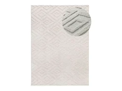 Best Alfombra interior - geométrico con relieve - crema - 60 x 110 cm - ESTILO Blanco