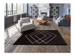 New Alfombra interior - geométrico - - 160 x 230 cm - BREDA Negro