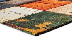 Hot Alfombra interior - geométrico - multicolor - 160 x 230 cm - SYBIL Naranja / Verde / Beige / Amarillo / Multicolor
