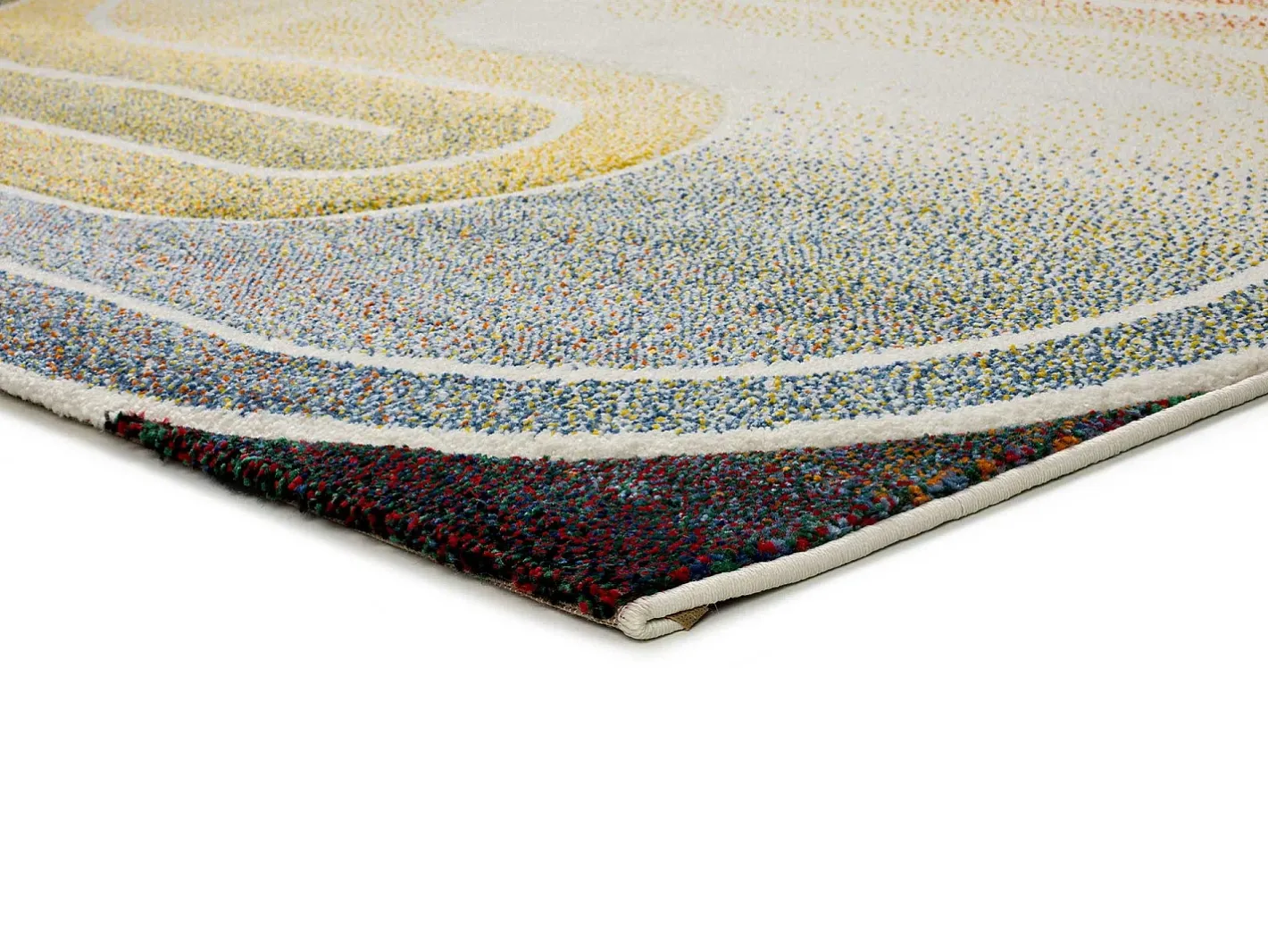 Alfombra interior - geométrico - multicolor - 160 x 230 cm - SYBIL Naranja / Beige / Amarillo / Multicolor